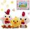 Chicken Crochet Kit for Beginners, Cute Animals DIY Amigurumi Starter Set